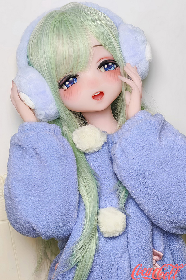 Close-up of Haruka's cute face and blue eyes - Click to customize